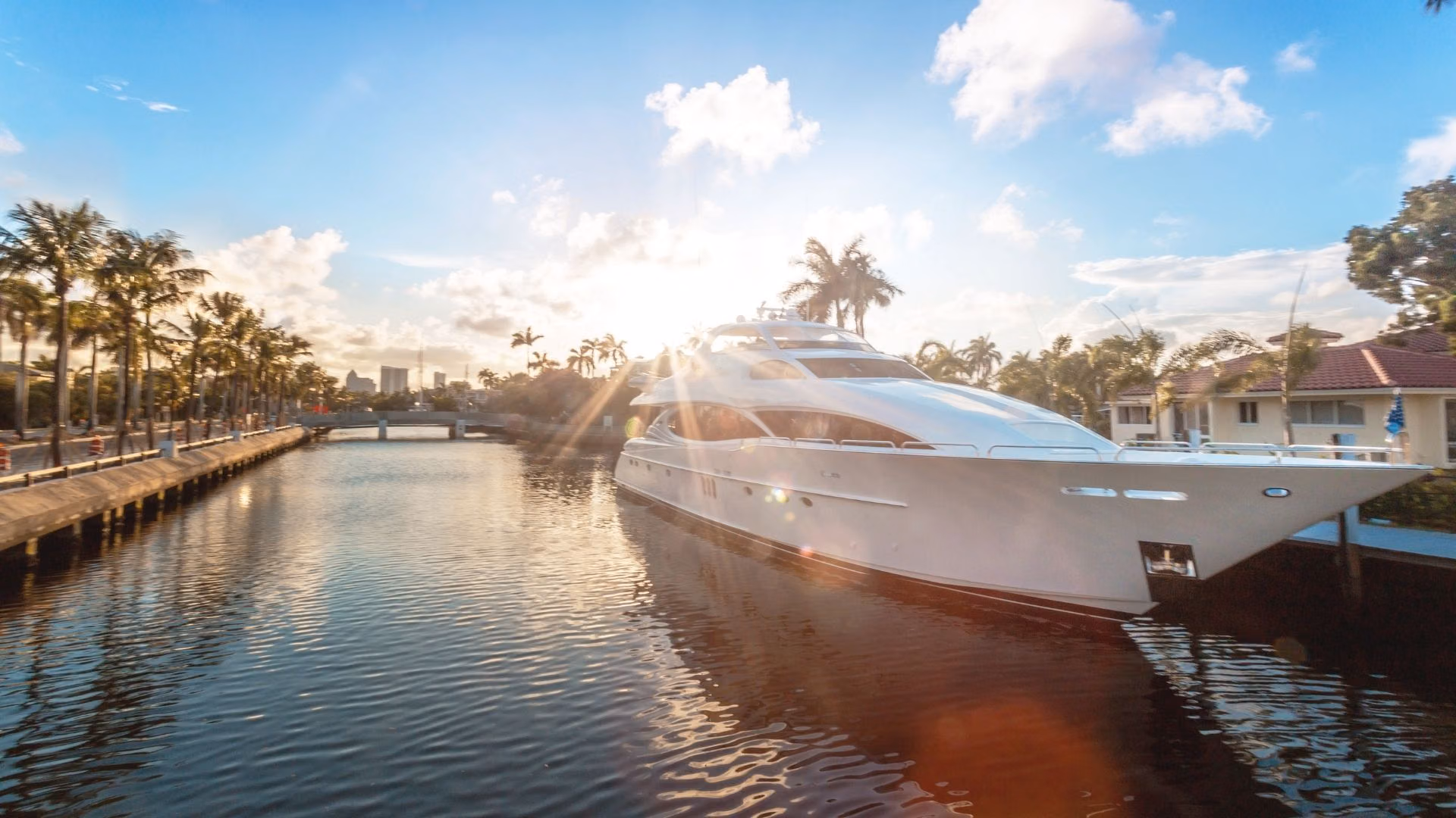 Boats along a Fort Lauderdale canal